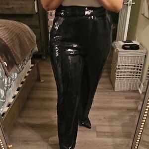 INC International Concepts Black Sequin Pants